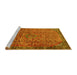 Sideview of Machine Washable Persian Yellow Traditional Rug, wshtr4067yw