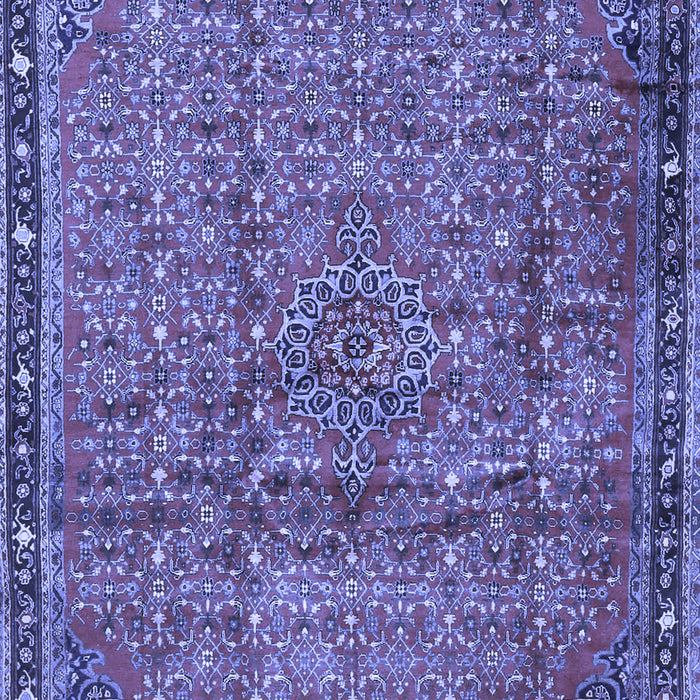 Machine Washable Persian Blue Traditional Rug, wshtr4067blu