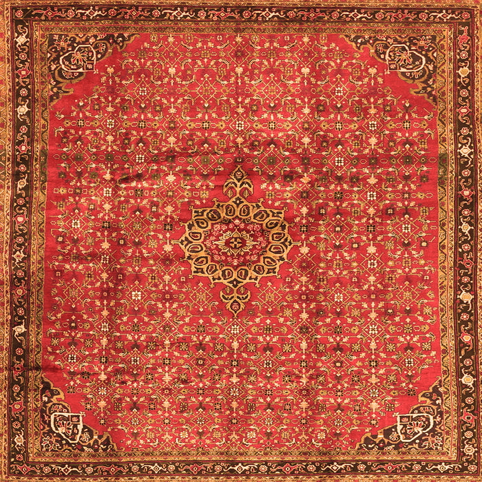 Serging Thickness of Persian Orange Traditional Rug, tr4067org