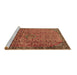 Sideview of Machine Washable Persian Brown Traditional Rug, wshtr4067brn