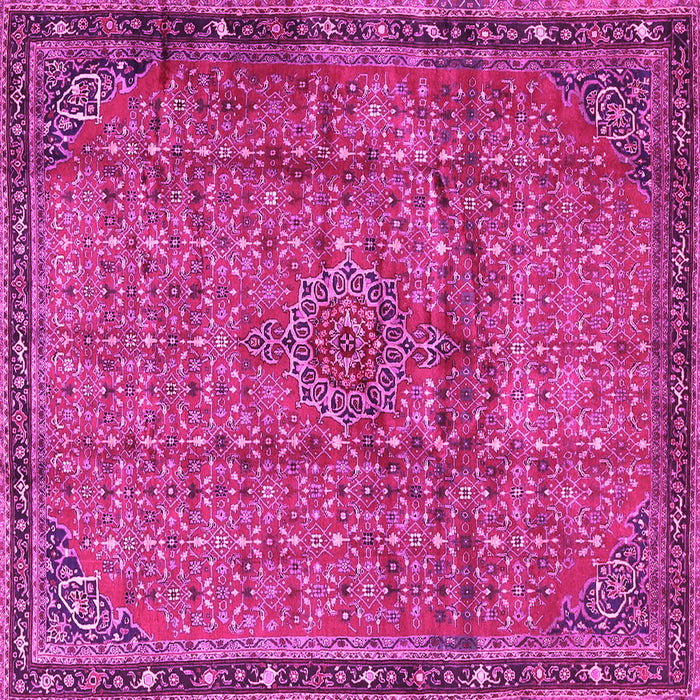 Square Machine Washable Persian Pink Traditional Rug, wshtr4067pnk