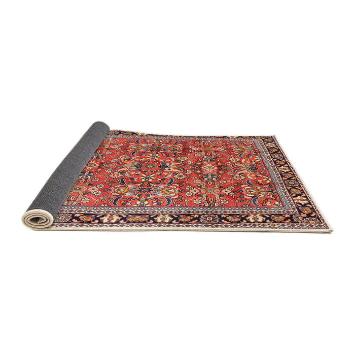 Sideview of Traditional Light Copper Gold Persian Rug, tr4068