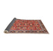 Sideview of Traditional Light Copper Gold Persian Rug, tr4068