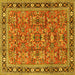 Square Persian Yellow Traditional Rug, tr4068yw