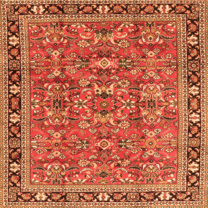 Serging Thickness of Persian Orange Traditional Rug, tr4068org