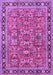 Machine Washable Persian Purple Traditional Area Rugs, wshtr4068pur