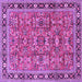 Square Persian Purple Traditional Rug, tr4068pur