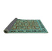 Sideview of Persian Turquoise Traditional Rug, tr4068turq