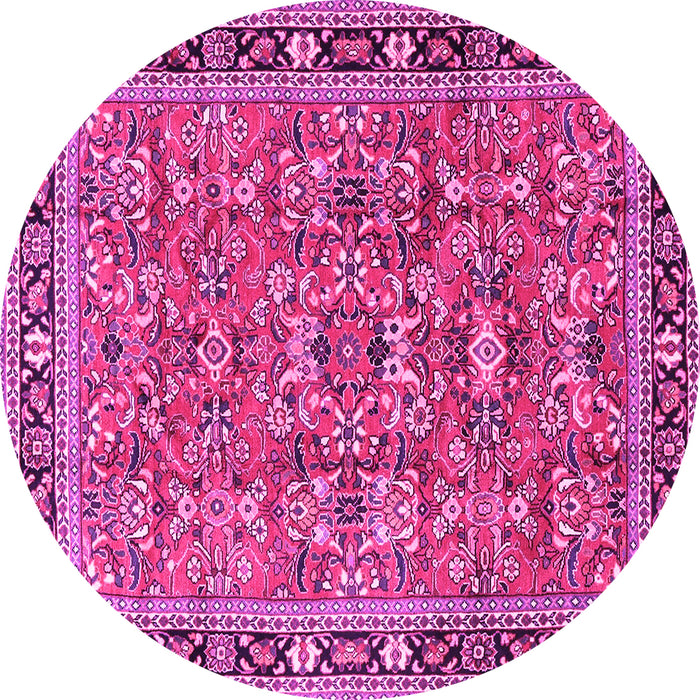 Round Persian Pink Traditional Rug, tr4068pnk
