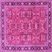 Square Persian Pink Traditional Rug, tr4068pnk