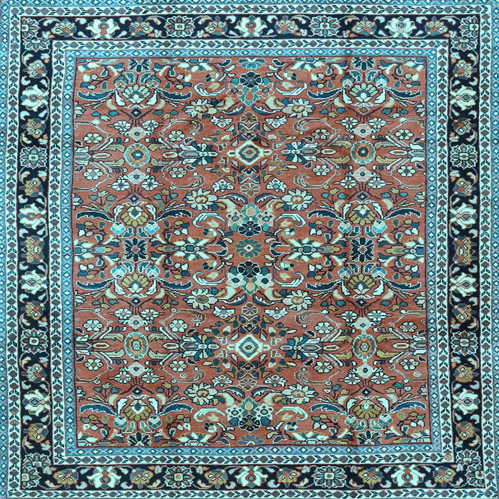 Square Persian Light Blue Traditional Rug, tr4068lblu