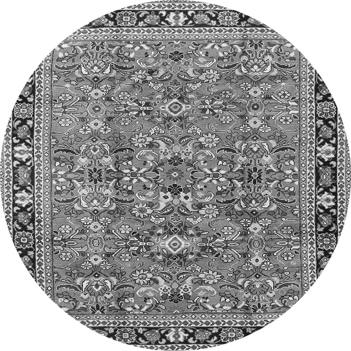 Machine Washable Persian Gray Traditional Rug, wshtr4068gry