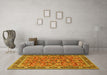 Machine Washable Persian Yellow Traditional Rug in a Living Room, wshtr4068yw