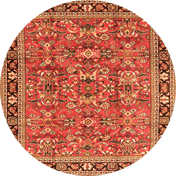 Square Persian Orange Traditional Rug, tr4068org