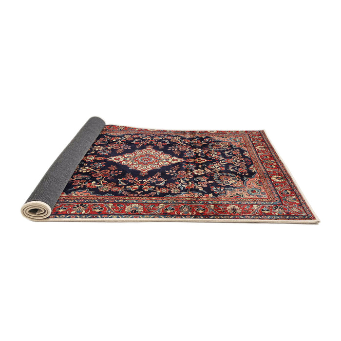 Sideview of Traditional Orange Salmon Pink Persian Rug, tr4069