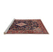 Sideview of Machine Washable Traditional Orange Salmon Pink Rug, wshtr4069