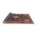 Sideview of Traditional Orange Salmon Pink Persian Rug, tr4069