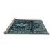 Sideview of Machine Washable Persian Light Blue Traditional Rug, wshtr4069lblu