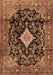 Machine Washable Persian Brown Traditional Rug, wshtr4069brn