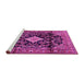 Sideview of Machine Washable Persian Pink Traditional Rug, wshtr4069pnk