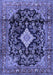 Machine Washable Persian Blue Traditional Rug, wshtr4069blu