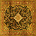 Square Persian Yellow Traditional Rug, tr4069yw