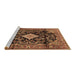 Sideview of Machine Washable Persian Brown Traditional Rug, wshtr4069brn