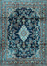 Machine Washable Persian Light Blue Traditional Rug, wshtr4069lblu