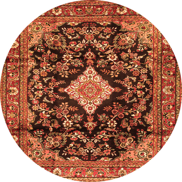 Square Persian Orange Traditional Rug, tr4069org