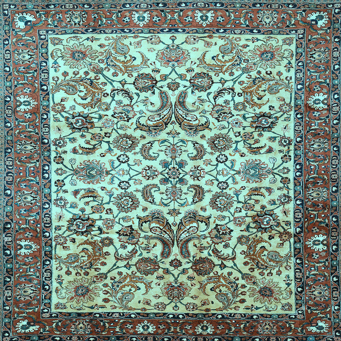 Square Persian Light Blue Traditional Rug, tr406lblu