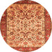 Machine Washable Persian Orange Traditional Area Rugs, wshtr406org