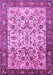 Machine Washable Persian Purple Traditional Area Rugs, wshtr406pur