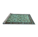 Sideview of Machine Washable Persian Light Blue Traditional Rug, wshtr406lblu