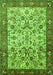 Serging Thickness of Machine Washable Persian Green Traditional Area Rugs, wshtr406grn