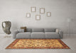 Machine Washable Persian Brown Traditional Rug in a Living Room,, wshtr406brn