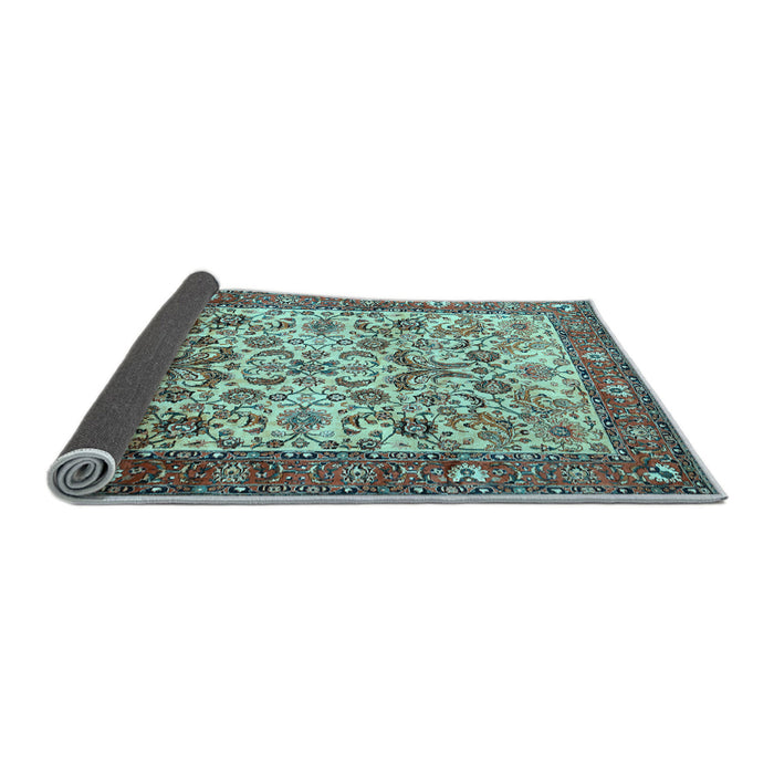 Sideview of Persian Light Blue Traditional Rug, tr406lblu