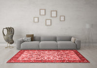 Machine Washable Persian Red Traditional Rug, wshtr406red