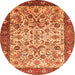 Square Persian Orange Traditional Rug, tr406org