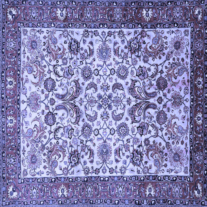 Square Persian Blue Traditional Rug, tr406blu
