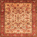 Serging Thickness of Persian Orange Traditional Rug, tr406org