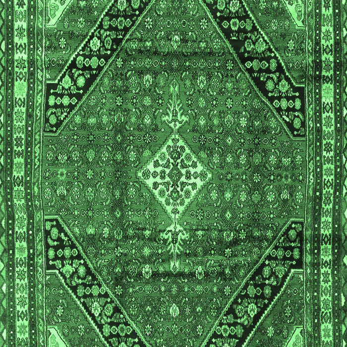 Machine Washable Persian Emerald Green Traditional Area Rugs, wshtr4070emgrn