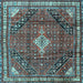 Square Persian Light Blue Traditional Rug, tr4070lblu