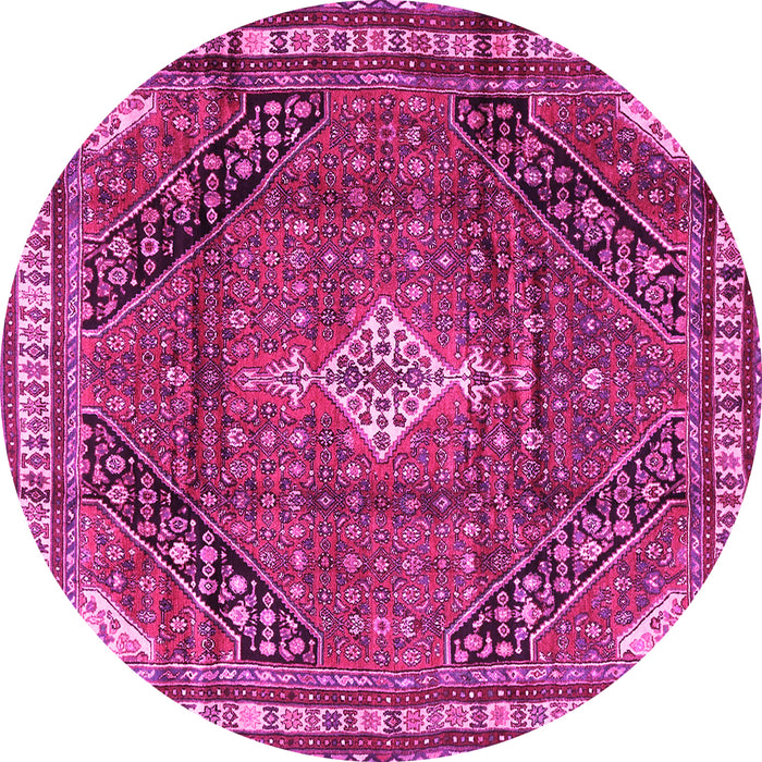 Round Persian Pink Traditional Rug, tr4070pnk