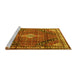 Sideview of Machine Washable Persian Yellow Traditional Rug, wshtr4070yw