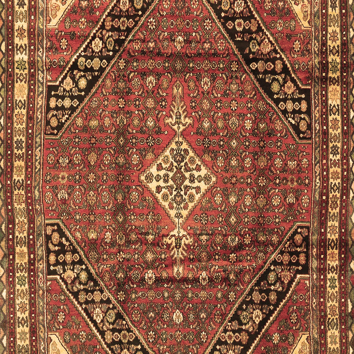 Machine Washable Persian Brown Traditional Rug, wshtr4070brn