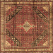 Square Persian Brown Traditional Rug, tr4070brn