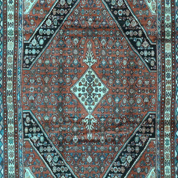 Machine Washable Persian Light Blue Traditional Rug, wshtr4070lblu