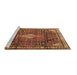 Sideview of Machine Washable Persian Brown Traditional Rug, wshtr4070brn