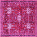 Square Persian Pink Traditional Rug, tr4071pnk