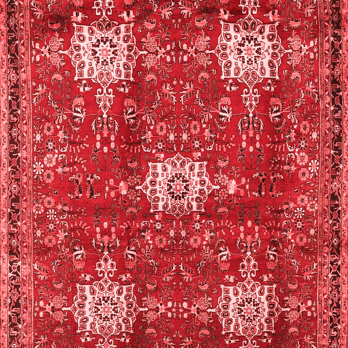 Machine Washable Persian Red Traditional Rug, wshtr4071red